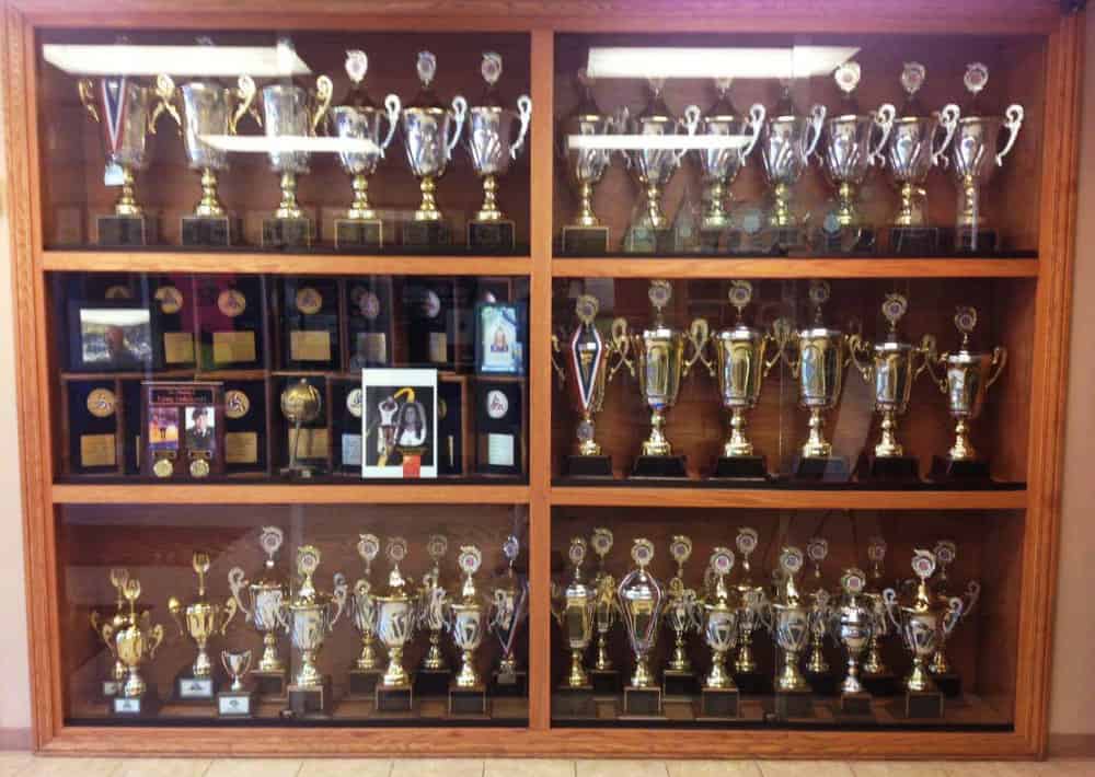Great Lakes Volleyball trophy case