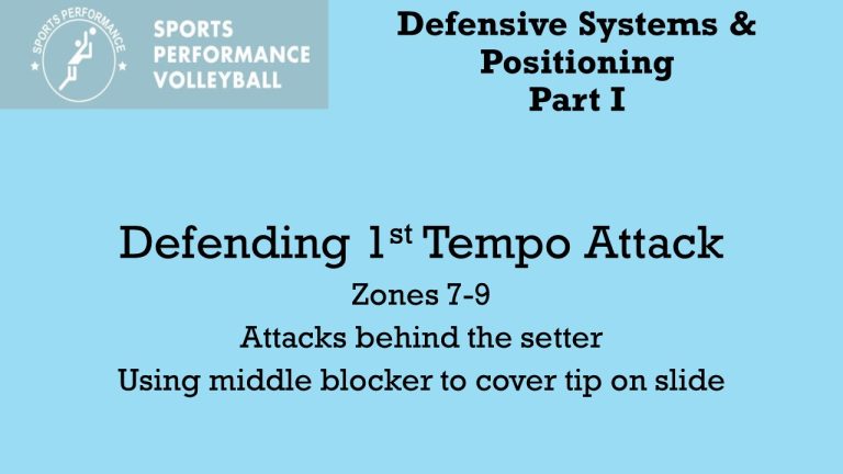 Defense Classroom Sessions - 1st Tempo Attacks from Behind the Setter
