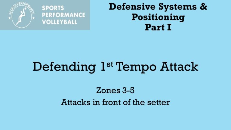 Defense Classroom Sessions - 1st Tempo Attacks from In Front of the Setter